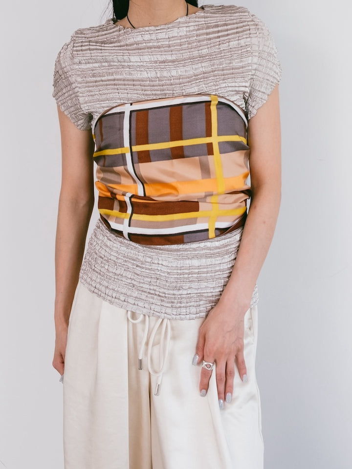 Pleats Champagne Top