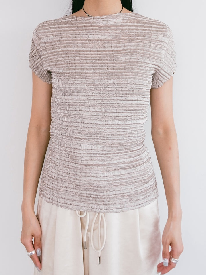 Pleats Champagne Top