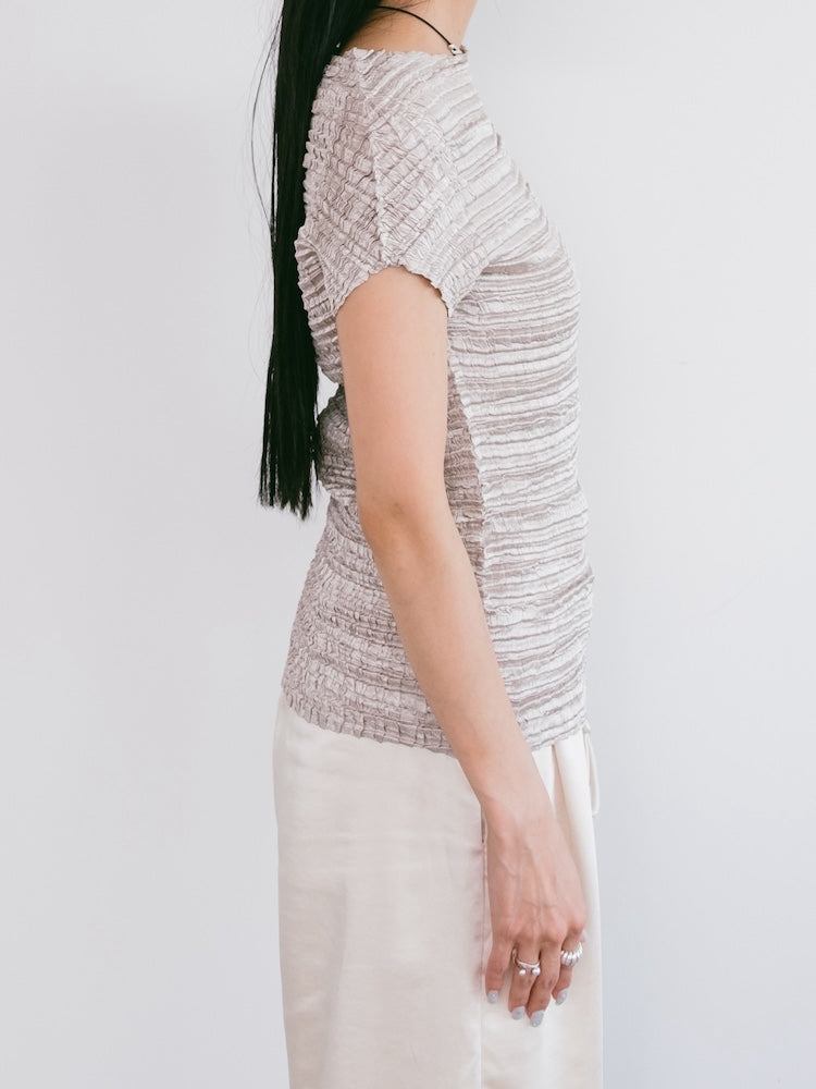 Pleats Champagne Top