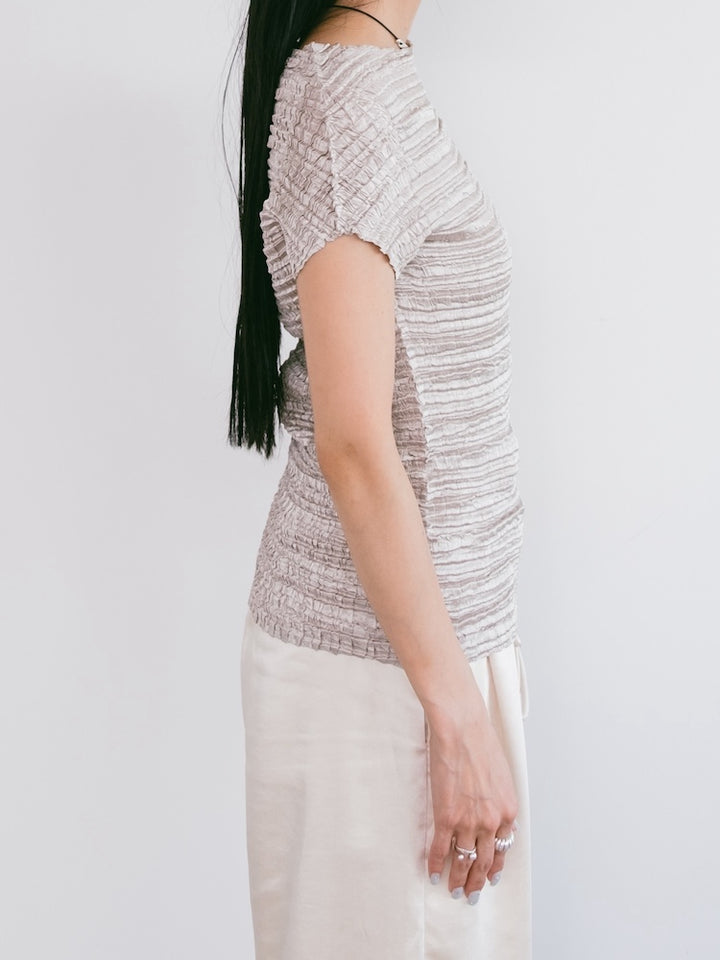 Pleats Champagne Top