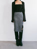 Compact Stretch Lame Skirt