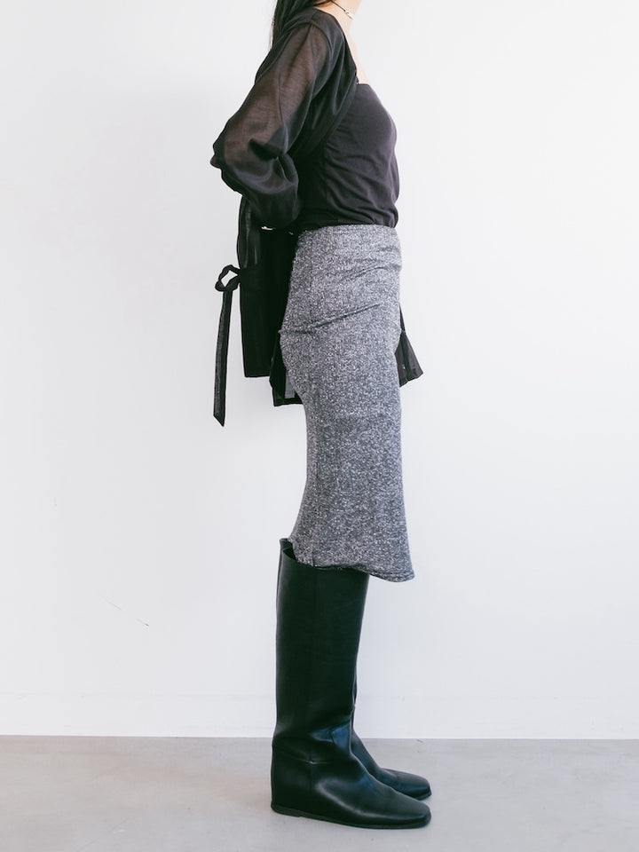 Compact Stretch Lame Skirt