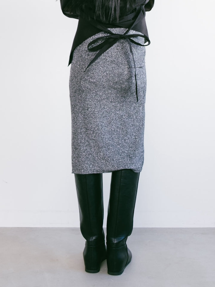Compact Stretch Lame Skirt