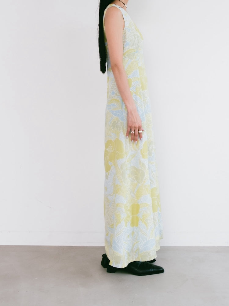 Sleeveless Lemon Flower Dress
