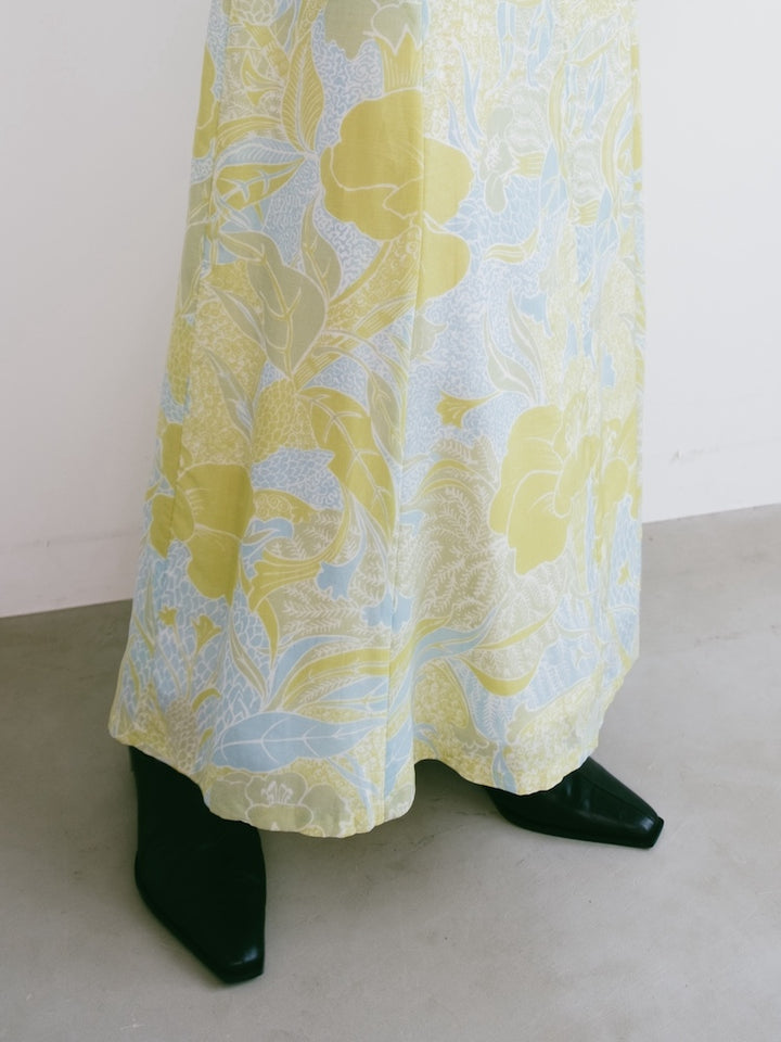 Sleeveless Lemon Flower Dress