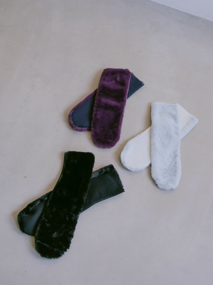 FAUX FUR MESH SOCKS