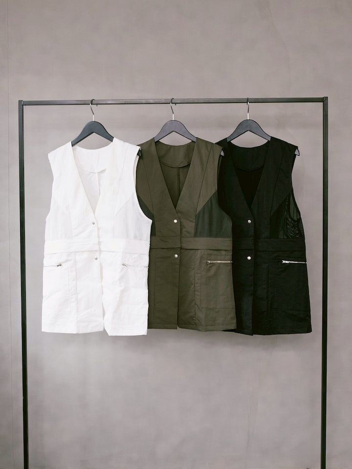 Mesh Panel Nylon Vest