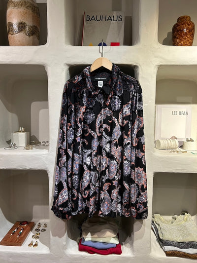 Flower Paisley Sheer Velour Shirt