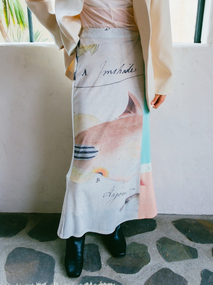 モデル身長：172cm / カラー：04 Sea Life / 着用サイズ：Mサイズ