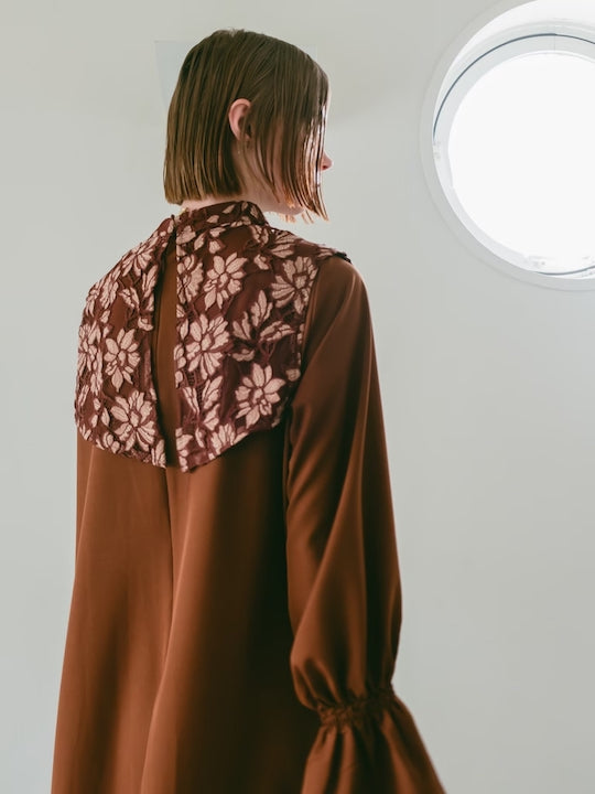 MARTE sahara Flower Collar Dress 花柄 Flower Collar Dress｜花柄つけ襟ドレス – MARTE