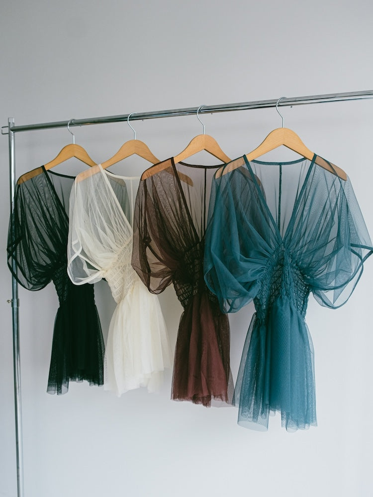 Gather Tulle Top｜チュールトップス – MARTE