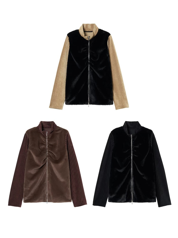 Fur Docking Zip Top