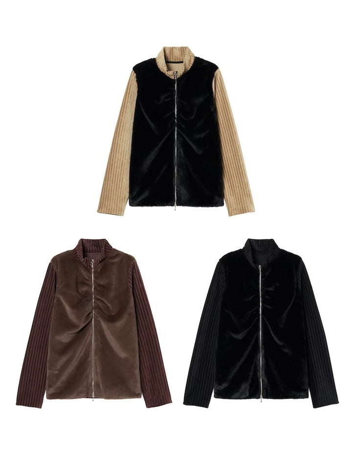 Fur Docking Zip Top