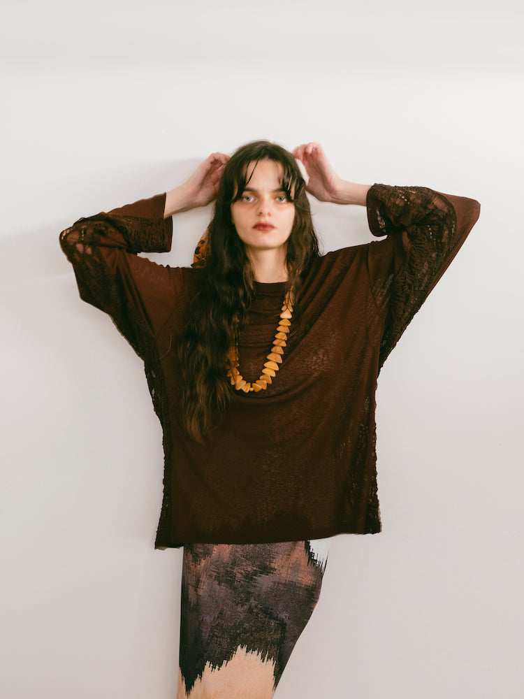 トップス Y Side Lace Over Top｜サイドレースオーバーサイズトップス – MARTE