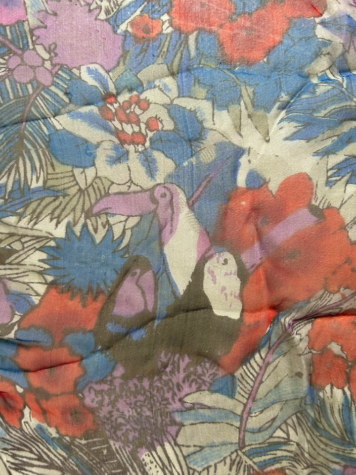 Vintage Scarf / Sheer Painting