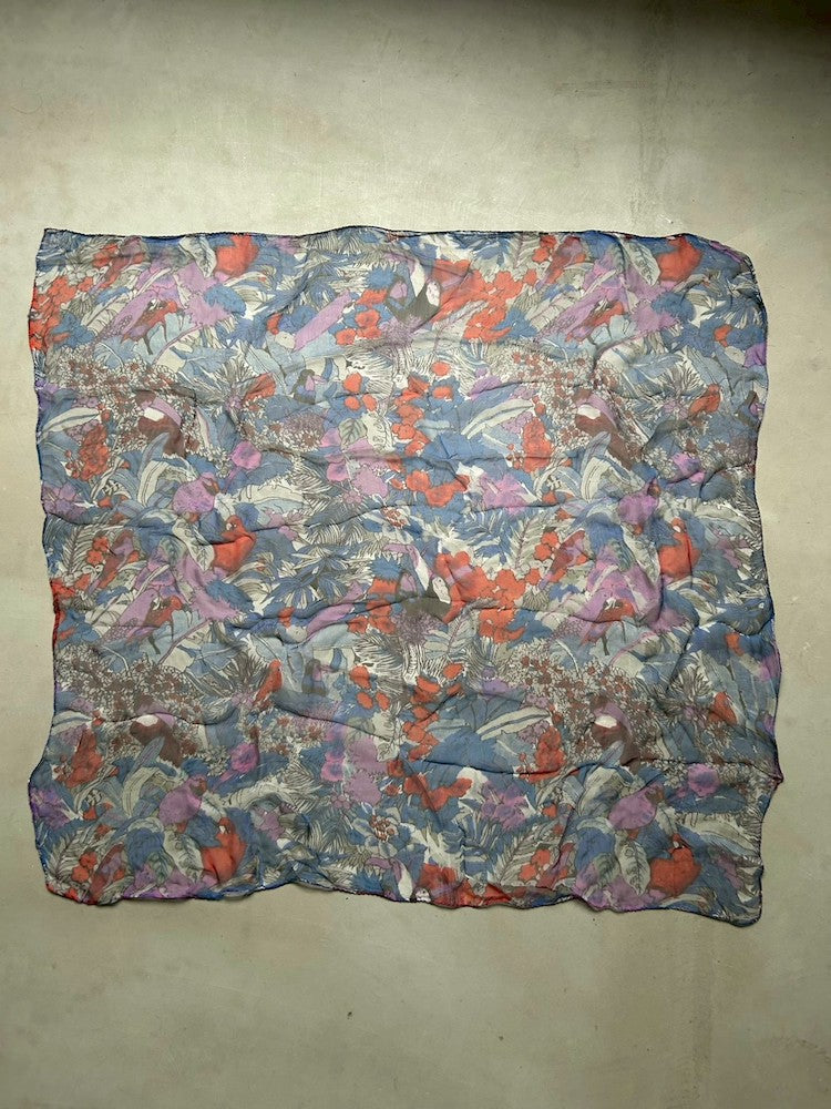 Vintage Scarf / Sheer Painting