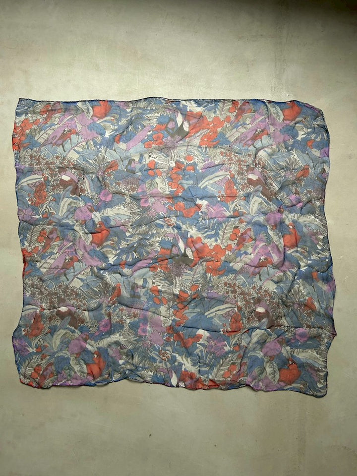 Vintage Scarf / Sheer Painting