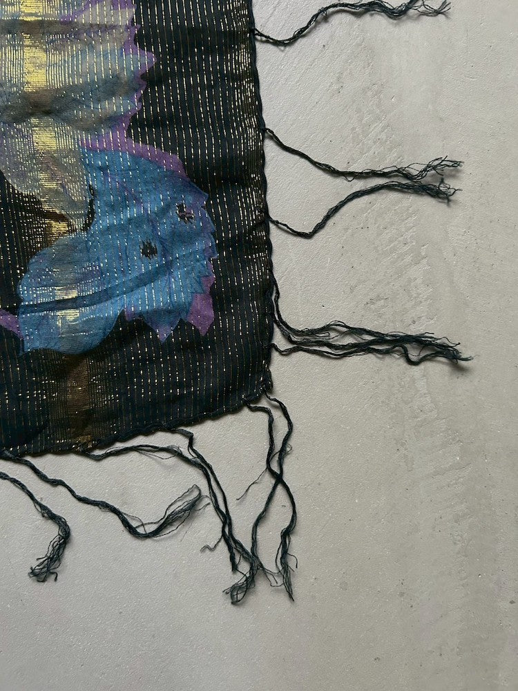Vintage Scarf / Night Botanicals