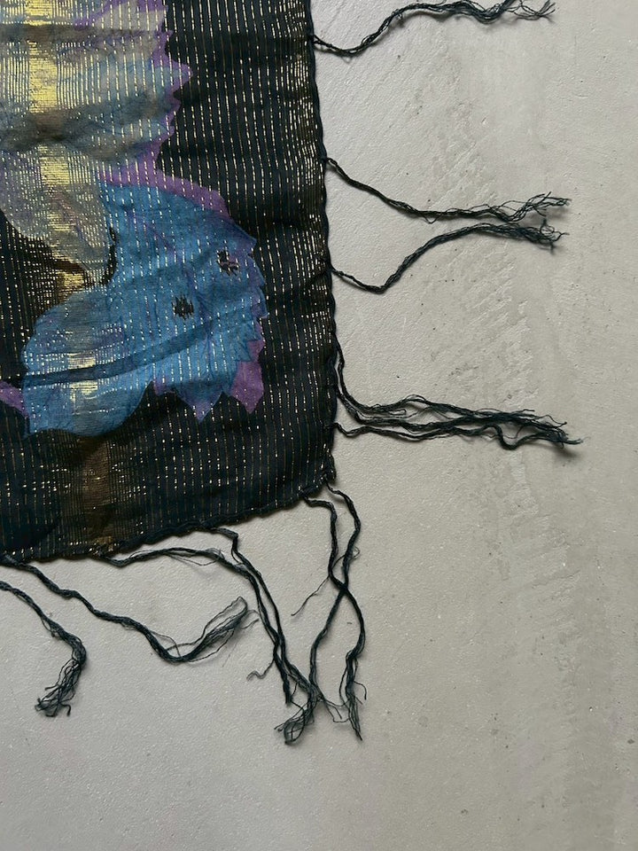 Vintage Scarf / Night Botanicals