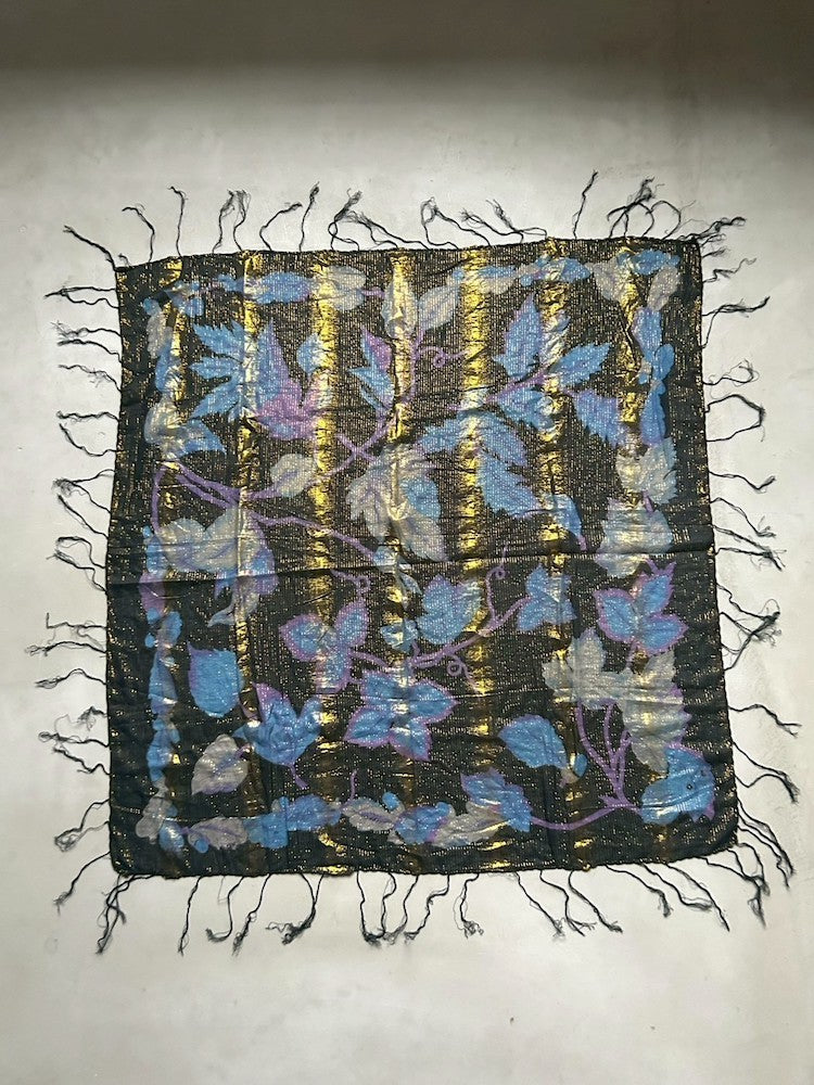 Vintage Scarf / Night Botanicals