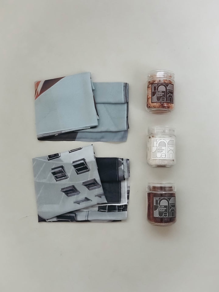 【SET】ILANIS Architectural Scarf ＋ Meditation Bathsalts