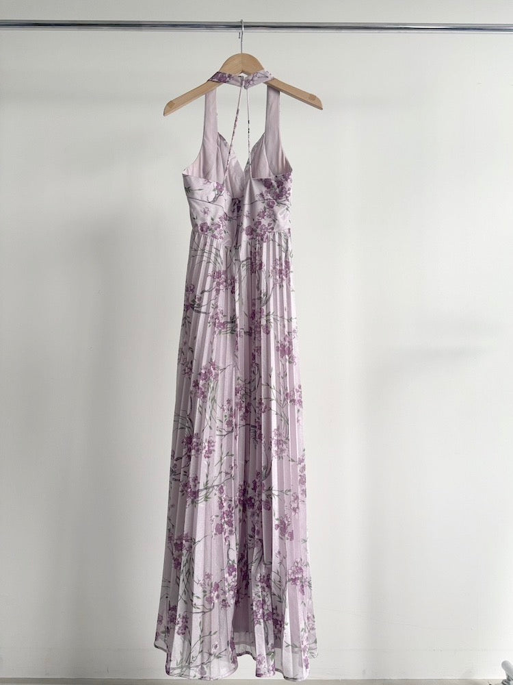 Lavender Halter Neck Dress