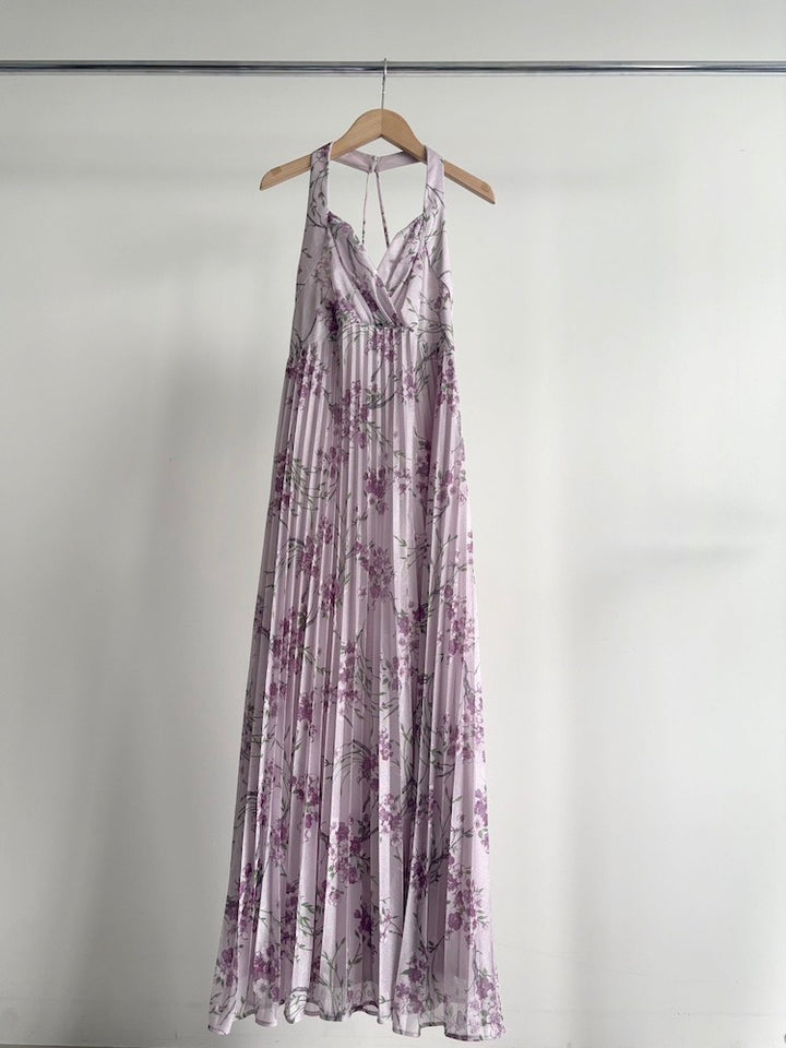 Lavender Halter Neck Dress