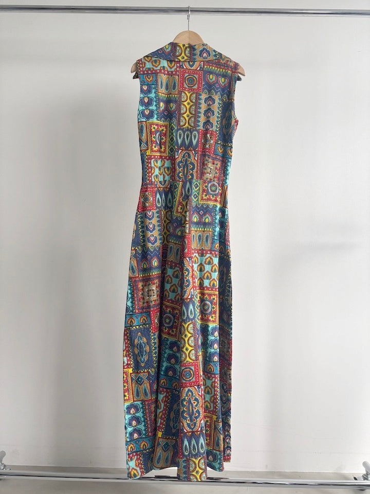 70s African Paisley Dress