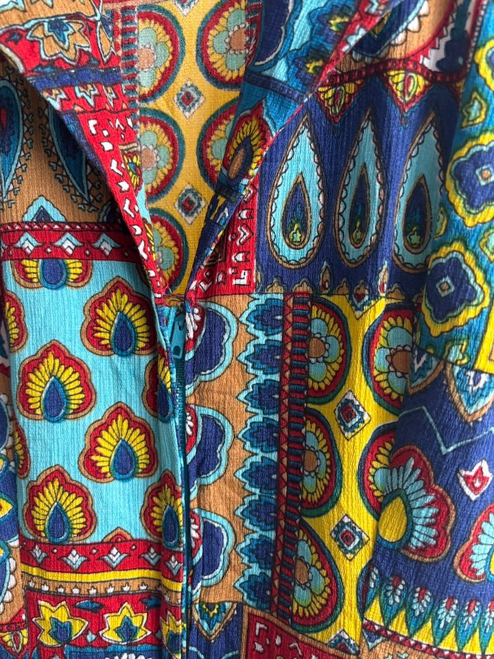 70s African Paisley Dress