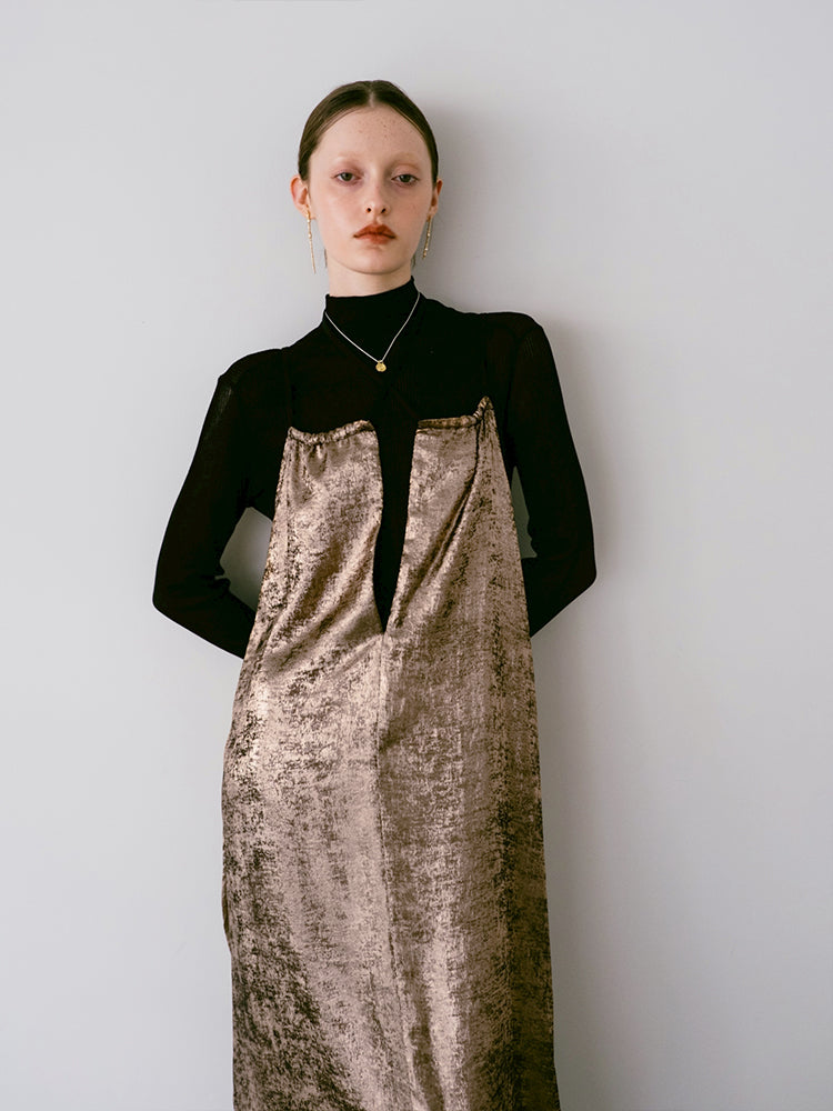 9月13日(土) 12:00販売開始】Drawstring Neck Glitter Dress – MARTE