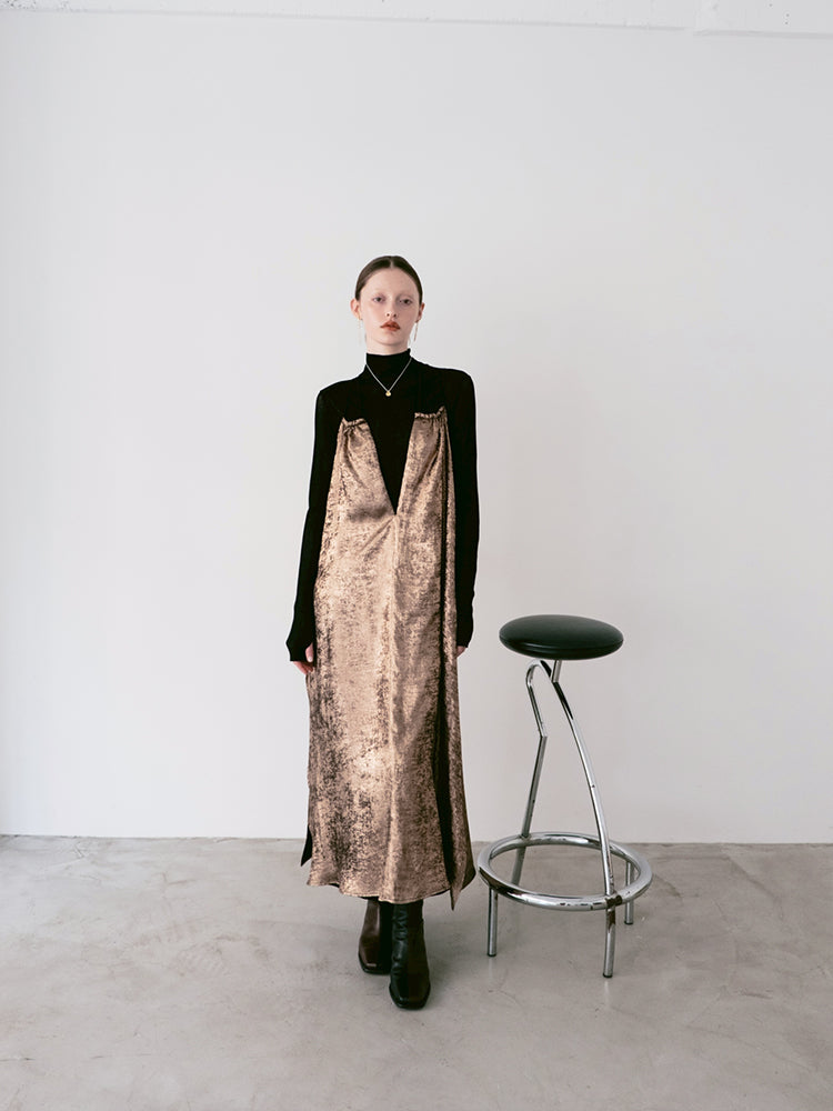 9月13日(土) 12:00販売開始】Drawstring Neck Glitter Dress – MARTE
