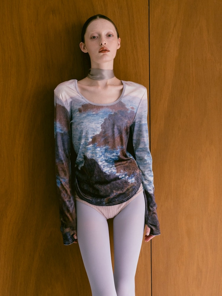 トップス sahara Velour Art Print Top Velour Art Print – MARTE