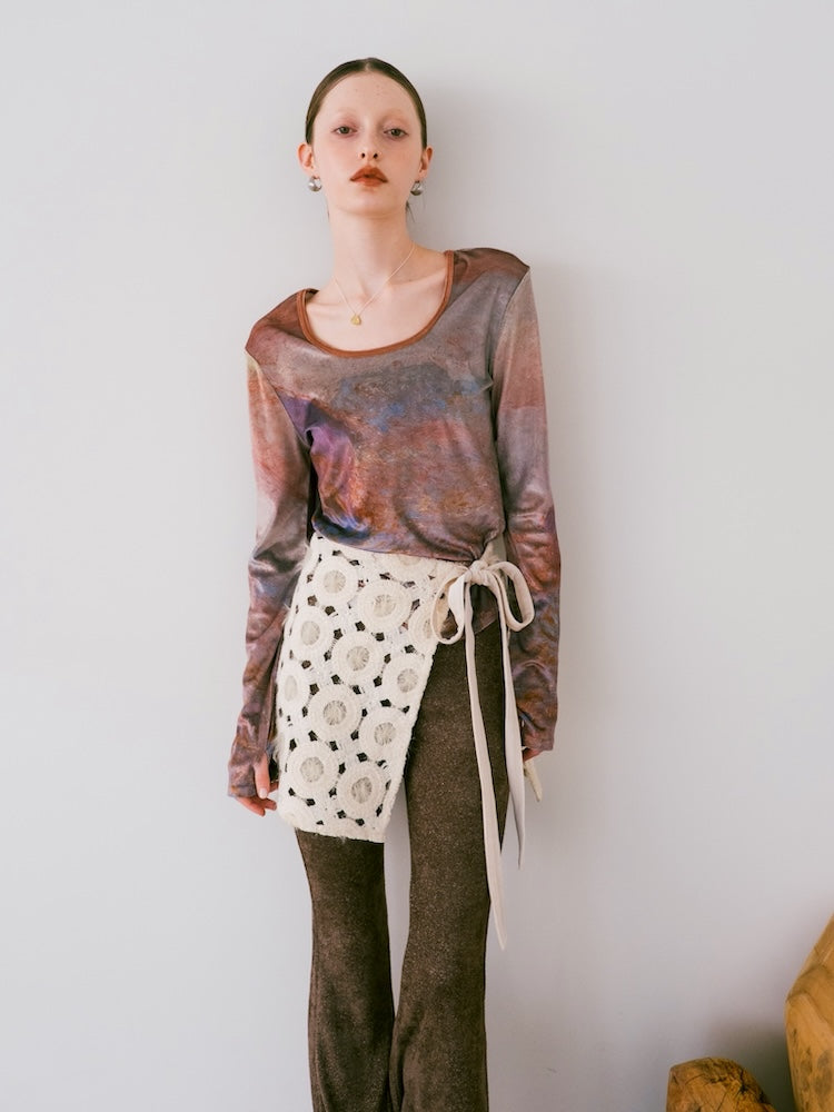 トップス sahara Velour Art Print Top Velour Art Print Tops Inspired by the World of Claude Monet