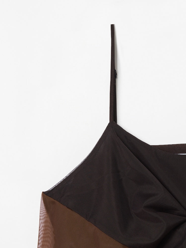 Bi-color Raffle Sheer Camisole｜ラッフルシアーキャミソール – MARTE