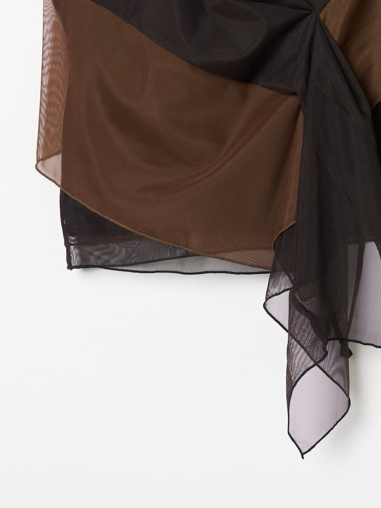 Bi-color Raffle Sheer Camisole｜ラッフルシアーキャミソール – MARTE