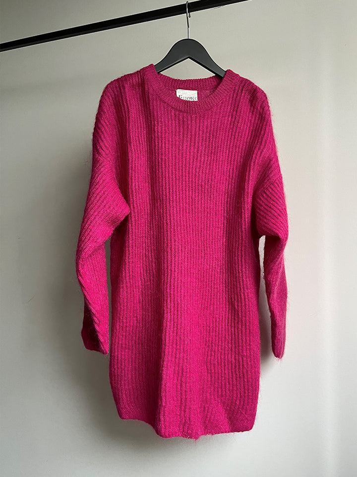 Acrylic Mohair Magenta Knit