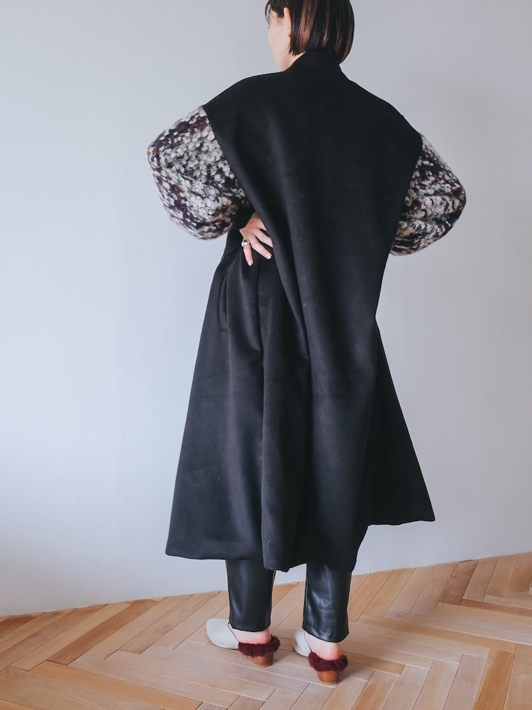 コートMARTE/sahara  Mix Yarn Sleeve Coat
