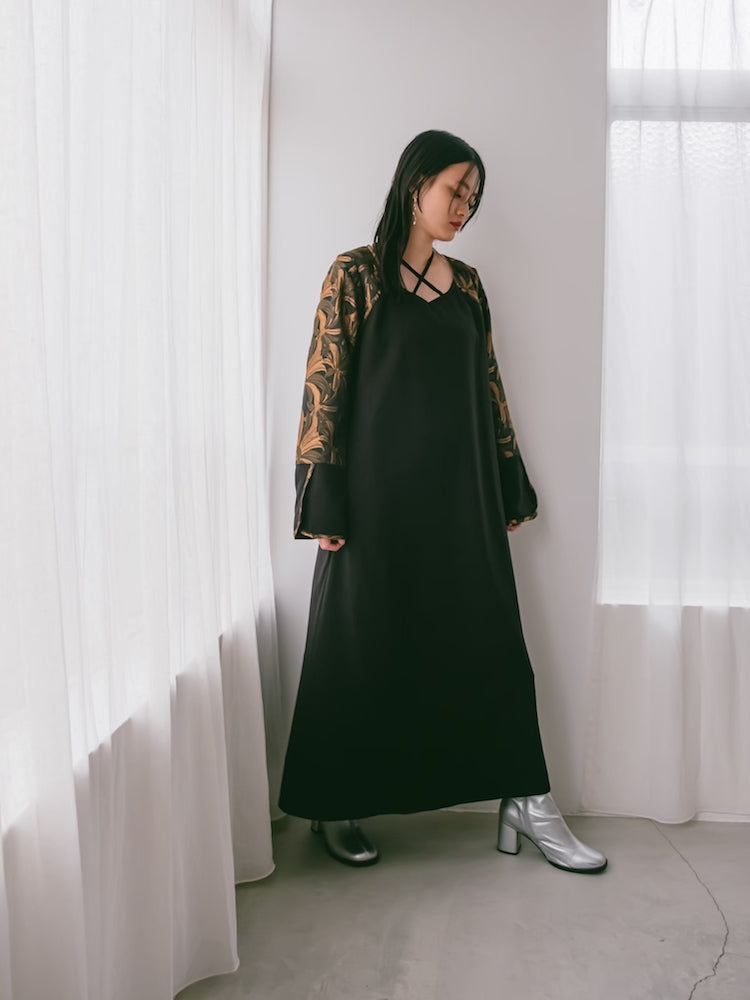 Cross Neck JQ Sleeve Dress – MARTE