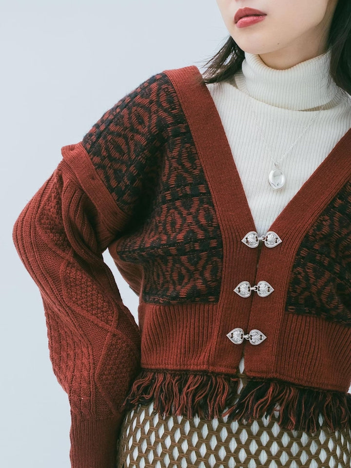 2way Bi-color Knit Cardigan – MARTE 