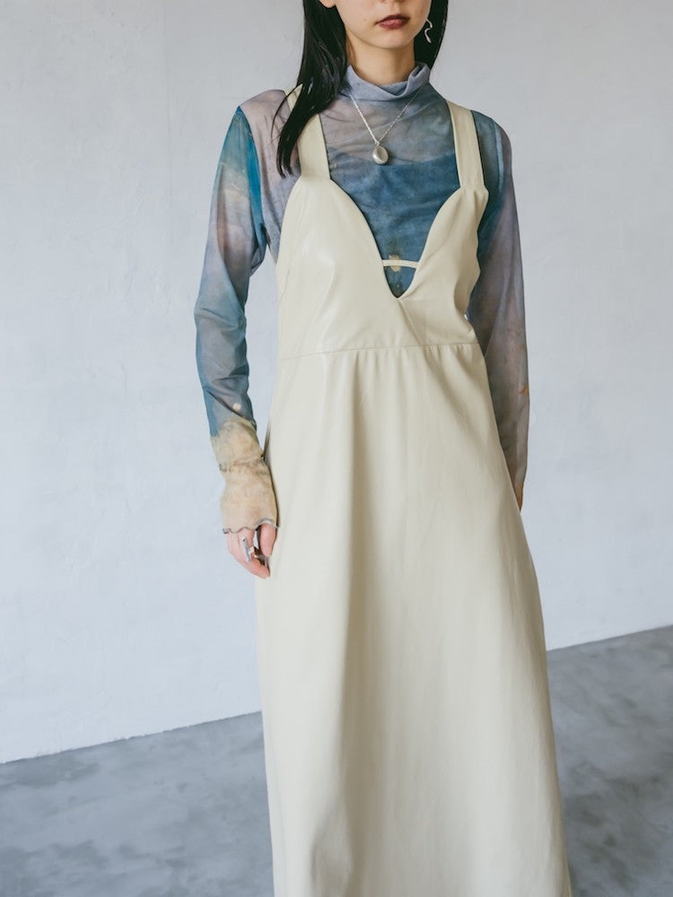 High Neck Sheer Top / 01Burning｜ハイネックシアートップス