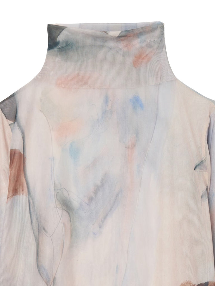 High Neck Sheer Top / 05Nude