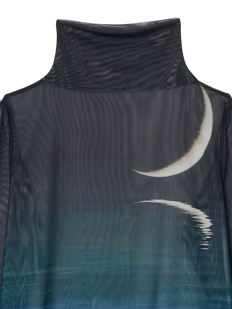 High Neck Sheer Top / 04Crescent｜ハイネックシアートップス