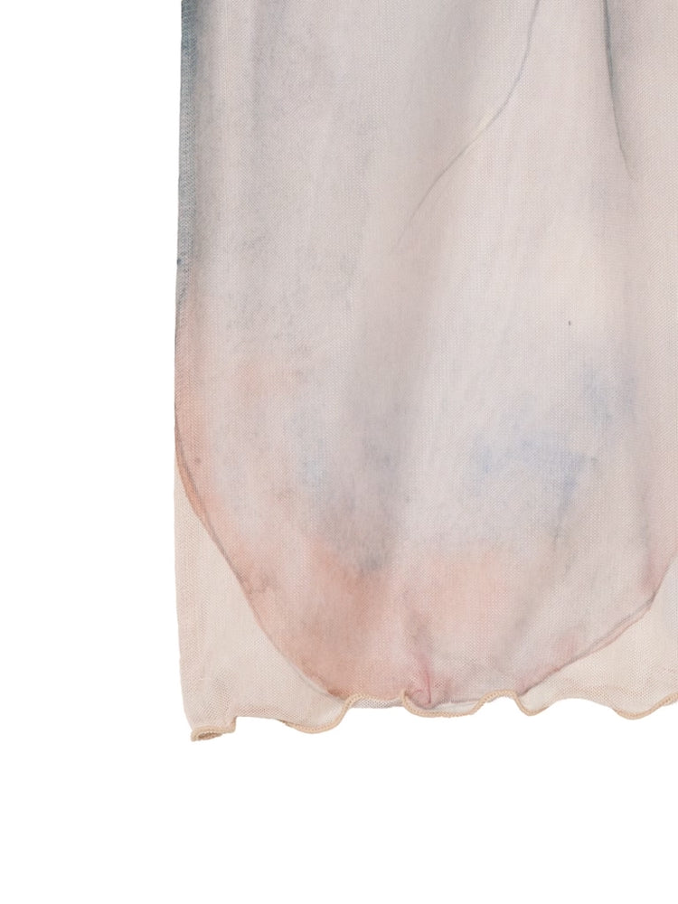 High Neck Sheer Top / 05Nude