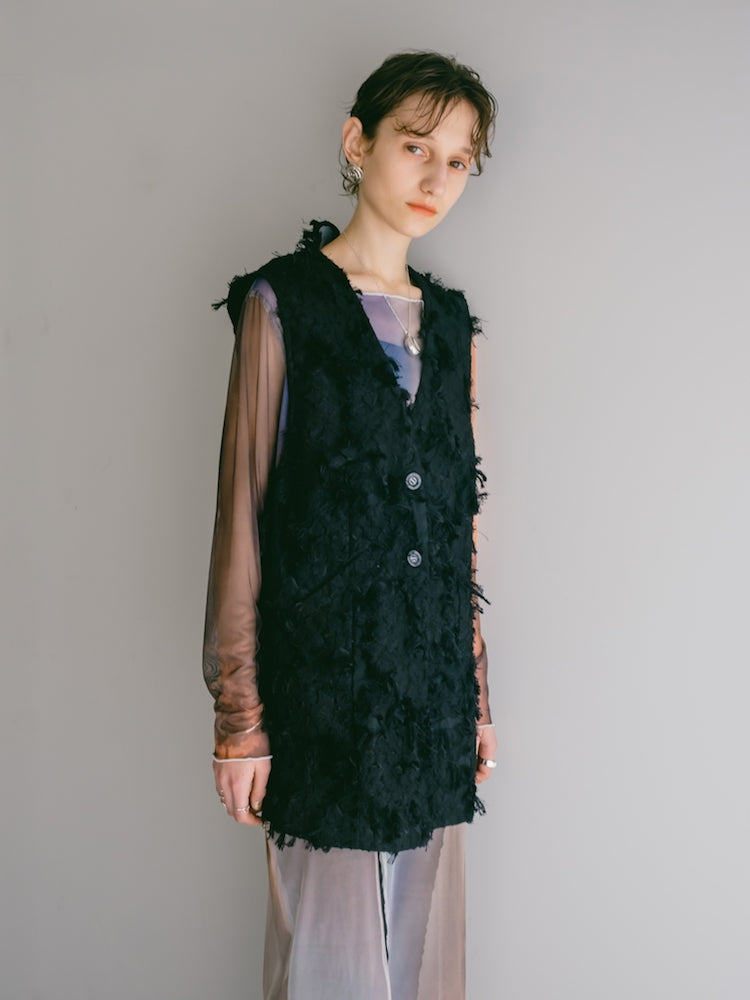 Cut Jacquard Vest / sahara - ベスト/ジレ