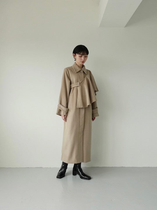 Multi Way Collar Wool Coat｜ケープ付きウールコート – MARTE