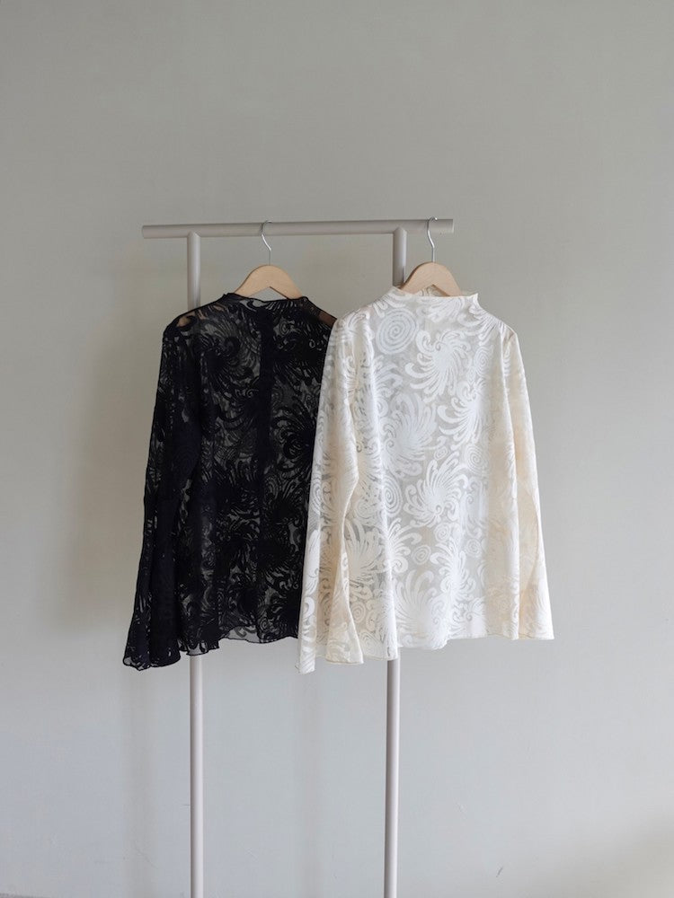 Flare Sleeve Lace Top