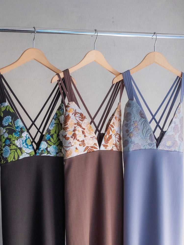 Back Cross Jacquard Cami Dress｜バッククロスジャガードキャミドレス 