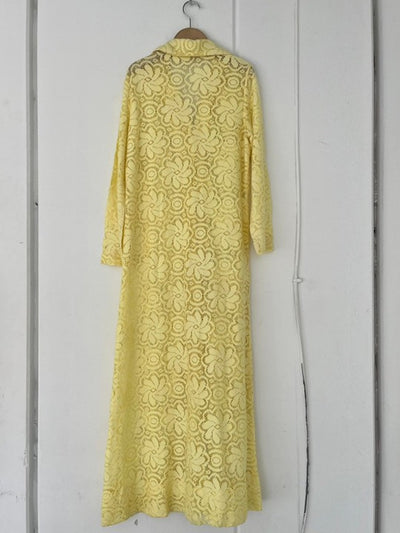 Lemon Yellow Lace Gown