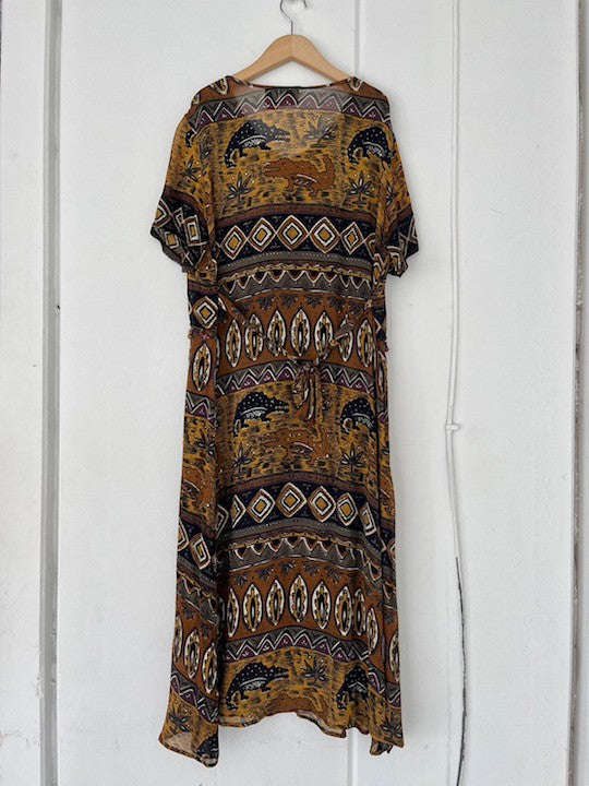 Ethnic Wood Motif Dress