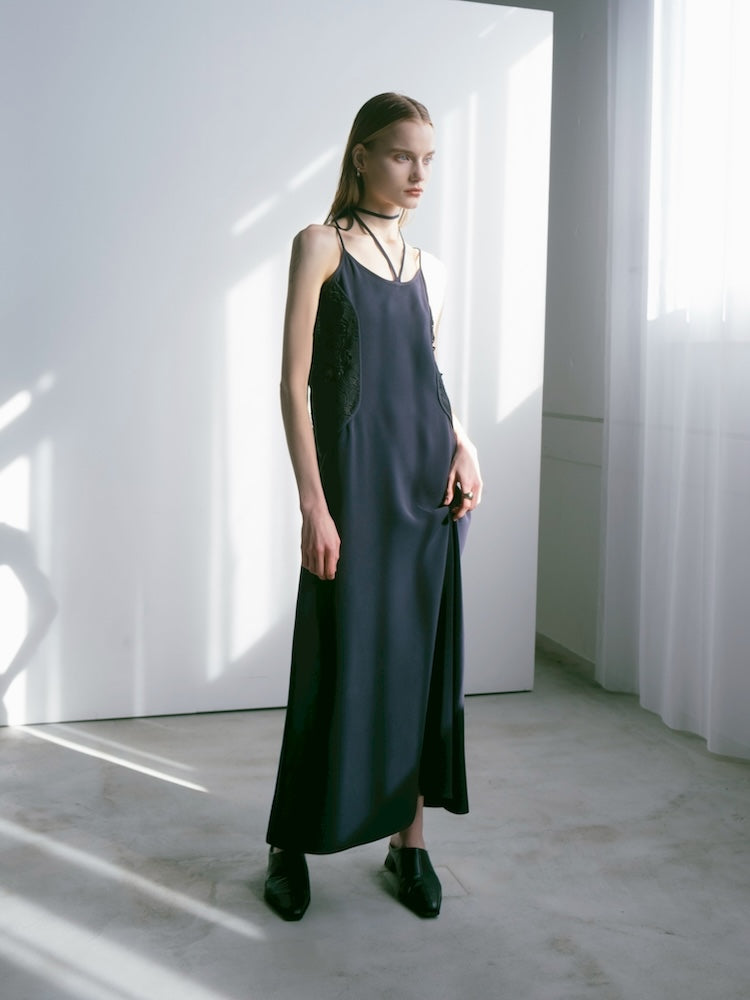 Lace Inset Camisole Dress｜レース切り替えキャミソールワンピース
